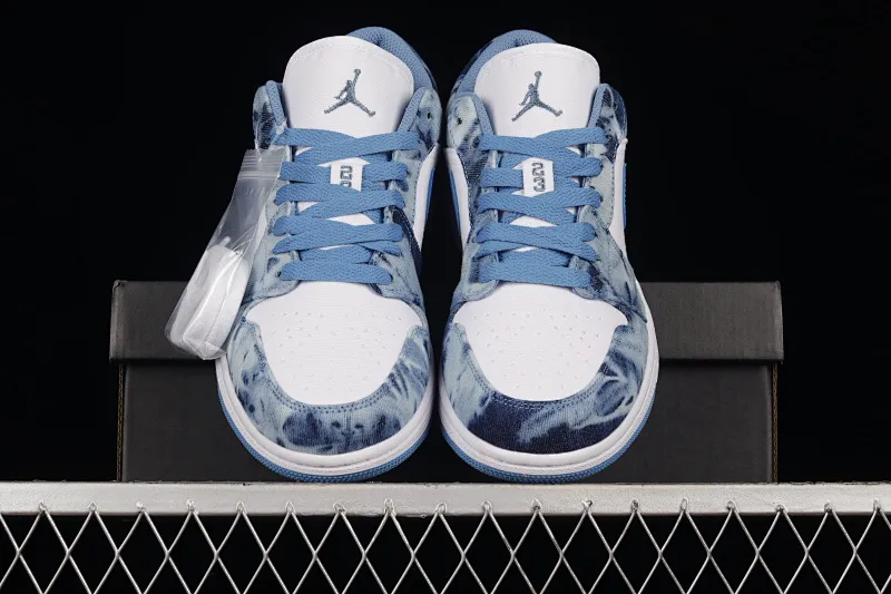 All categories Air Jordan Jordan series basketball shoes Air Jordan 1 Low Air Jordan 1 Low "Washed Denim" AJ1 Joe 1 navy washed denim low-top casual sneakers DM8947-100